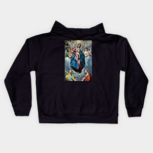 El Greco, Madonna and Child with Saint Martina and Saint Agnes, 1599, Art Print Kids Hoodie